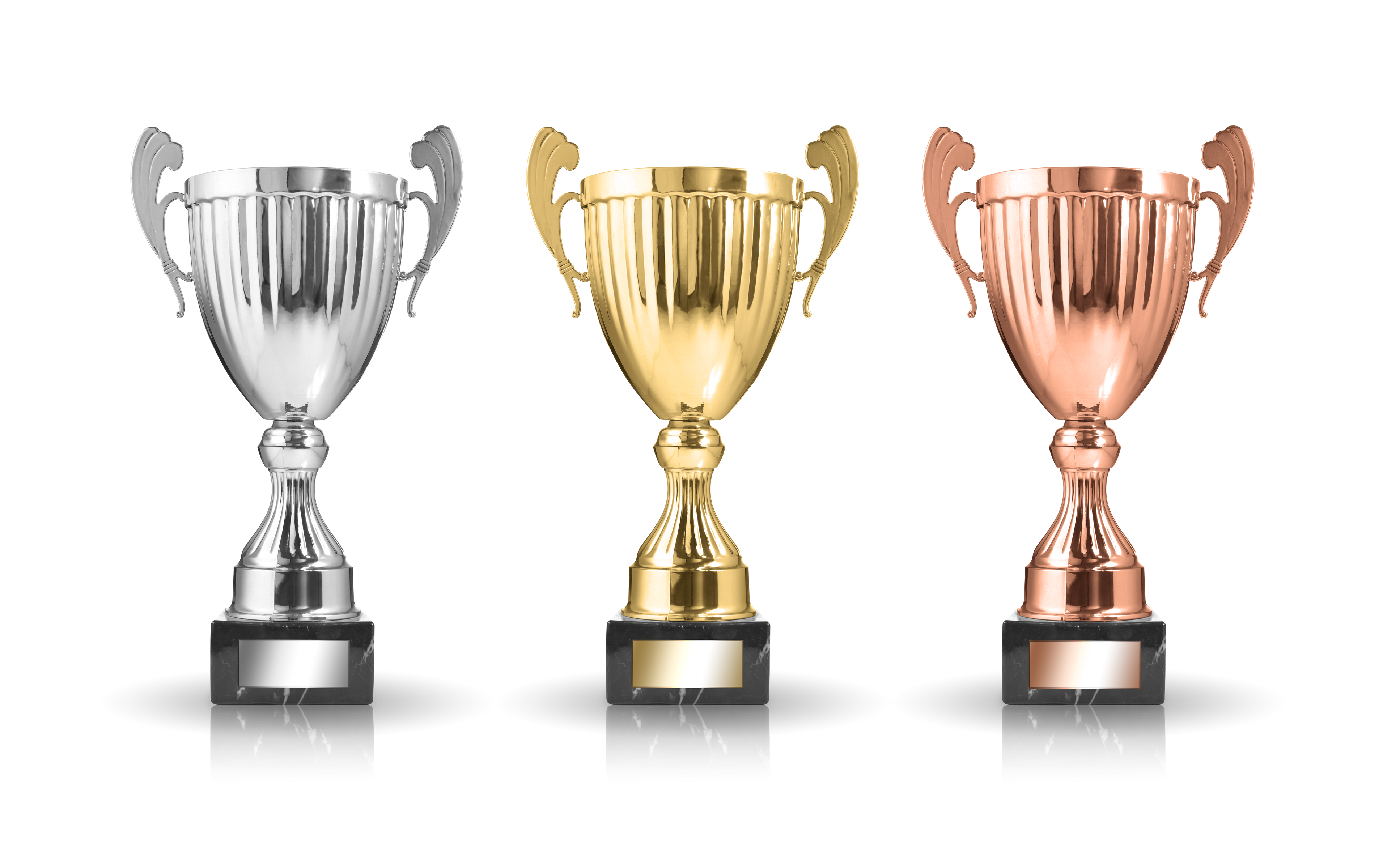 Golden,Silver and Bronze Trophies 